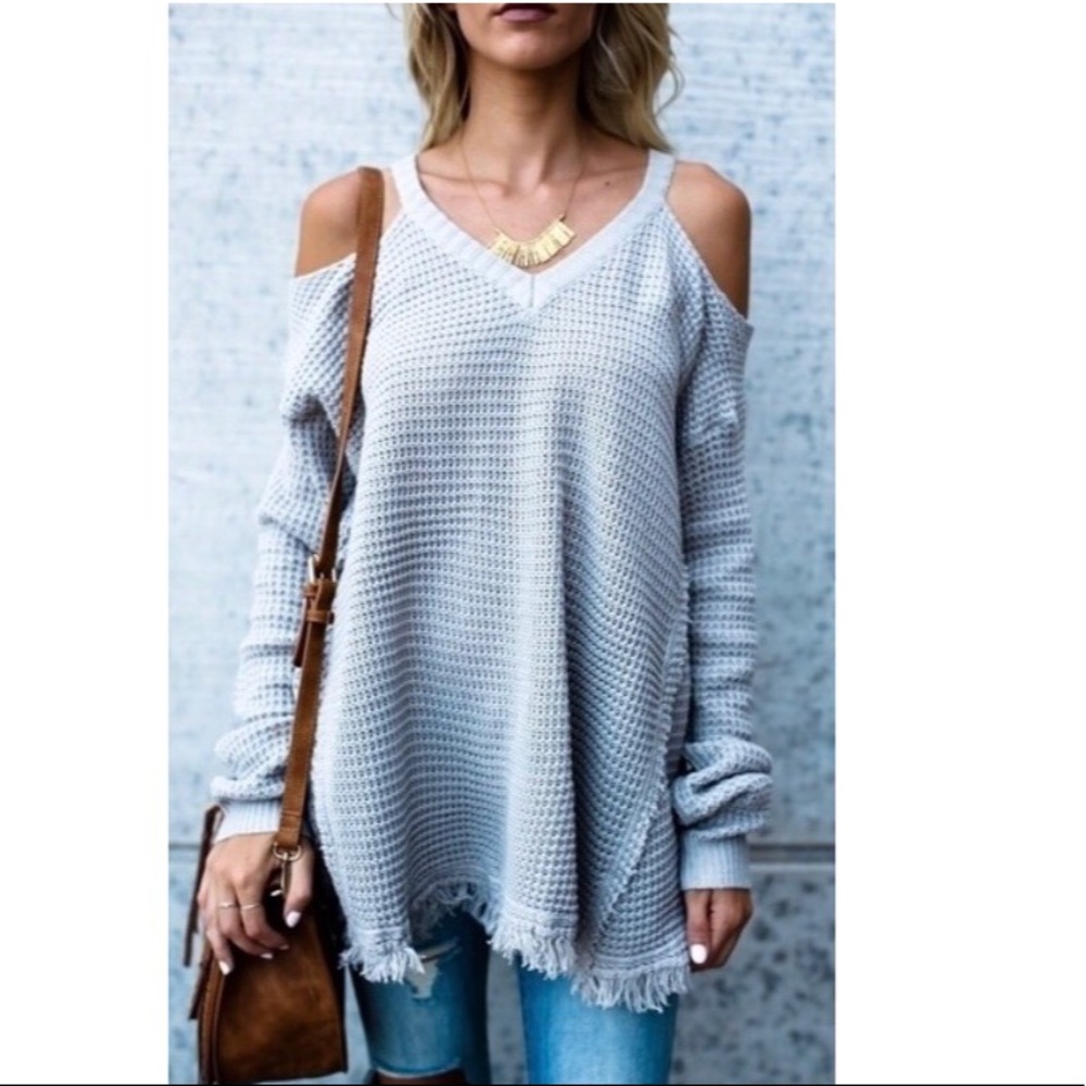 1 LEFT! Grey Waffle Knit - Picture 3 of 5